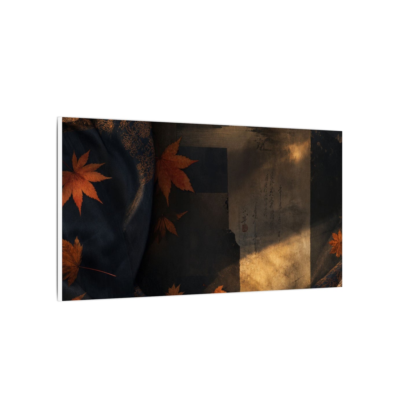 Autumn Silk Drape Shadow Zen Canvas Art | Bold Decor