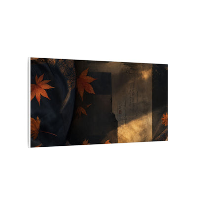 Autumn Silk Drape Shadow Zen Canvas Art | Bold Decor