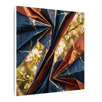 Kintsugi Paper Fold in Golden Hour | Crackle Gold Canvas Art