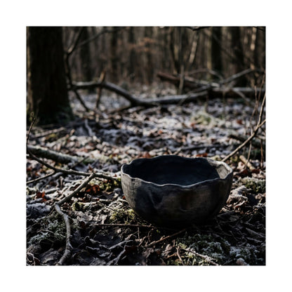 Atmospheric Ceramic Bowl Wall Art Print - Shadow Zen Dark Japandi Art Print
