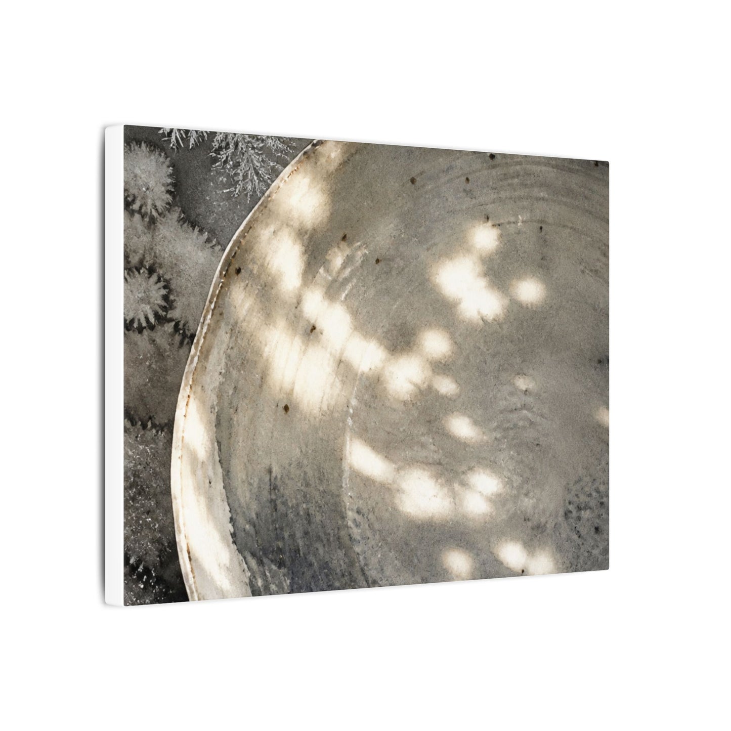 Ceramic Bowl Watercolor Canvas Art | Warm Japandi Art