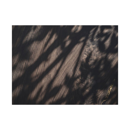 Shadow Play Summer Canvas Art | Dark Japandi Moody Design
