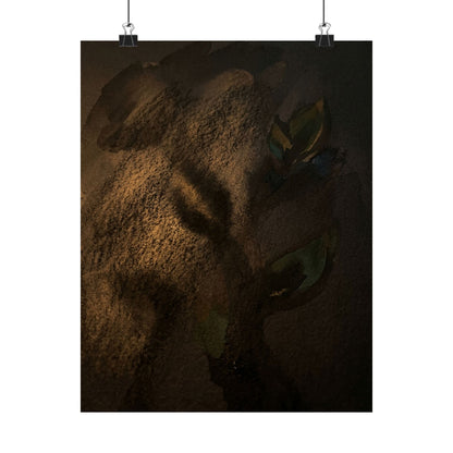 Shadow Play Spring Wall Art Print | Dark Japandi Sophisticated Design