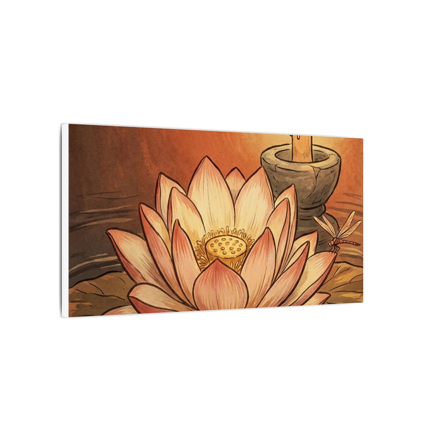 Fukinsei Dried Flowers Canvas Art - Japandi Texture