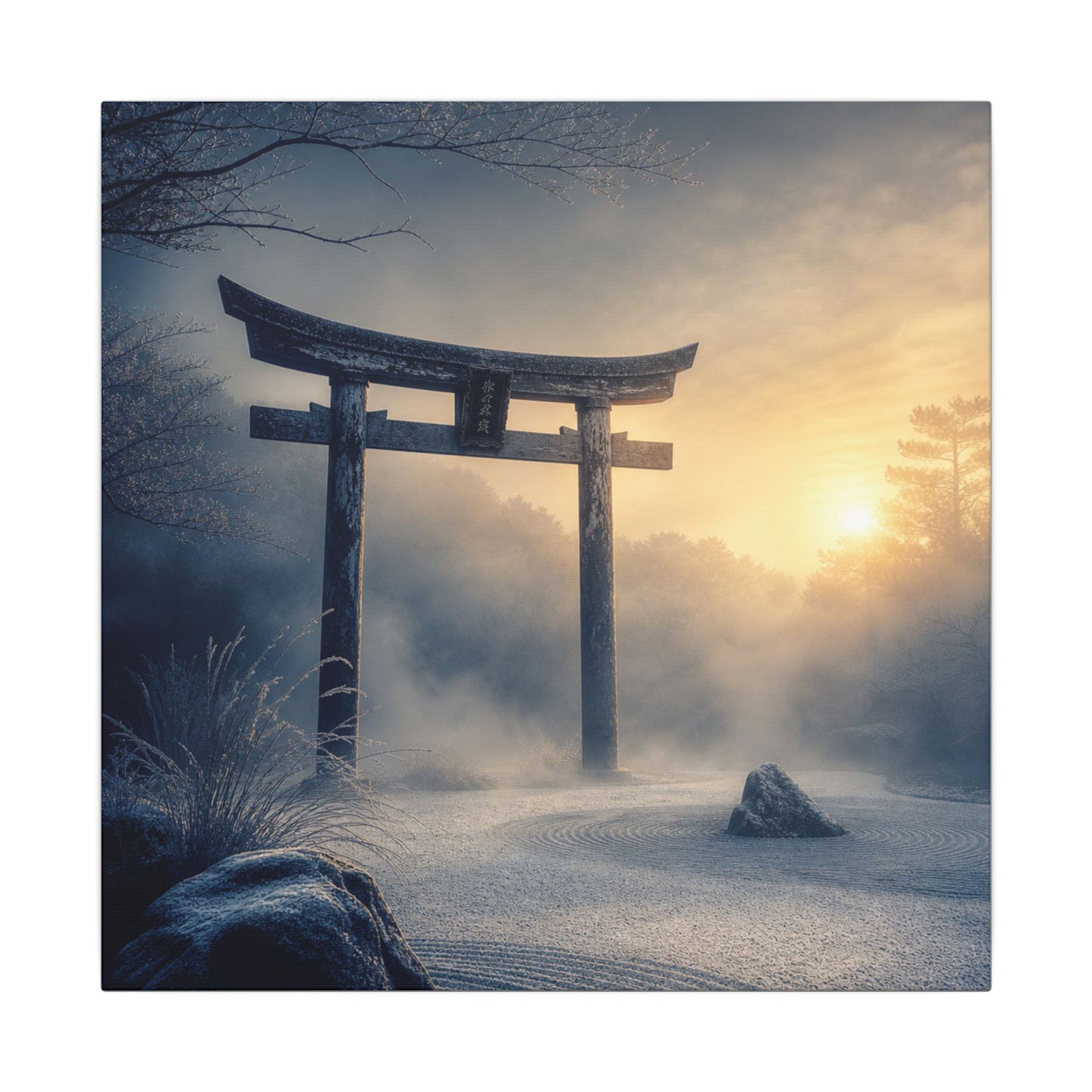 Zen Torii Gate in Golden Hour | Karesansui Canvas Art
