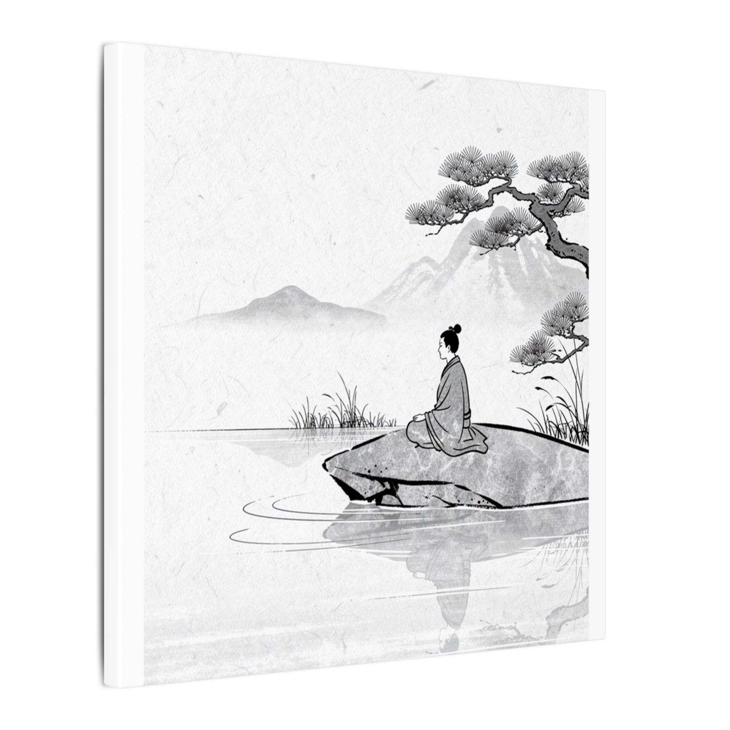 Meditation Harmonious Zen Ukiyo-e Canvas Art