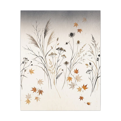 Dawn Dried Flowers Canvas Art - Japandi Kanso
