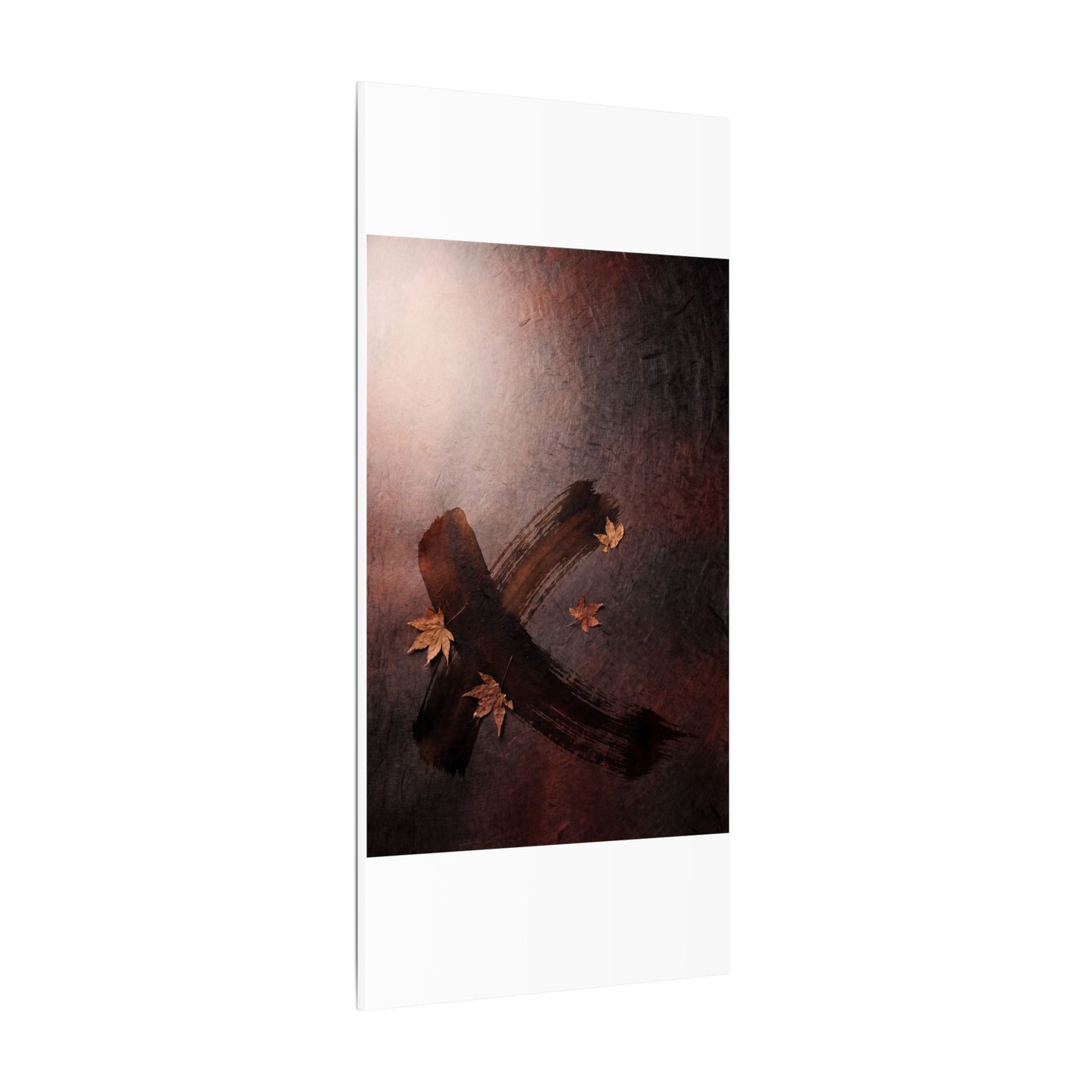 Moody Ink Brushstroke Canvas Art - Moody Minimal Dark Japandi