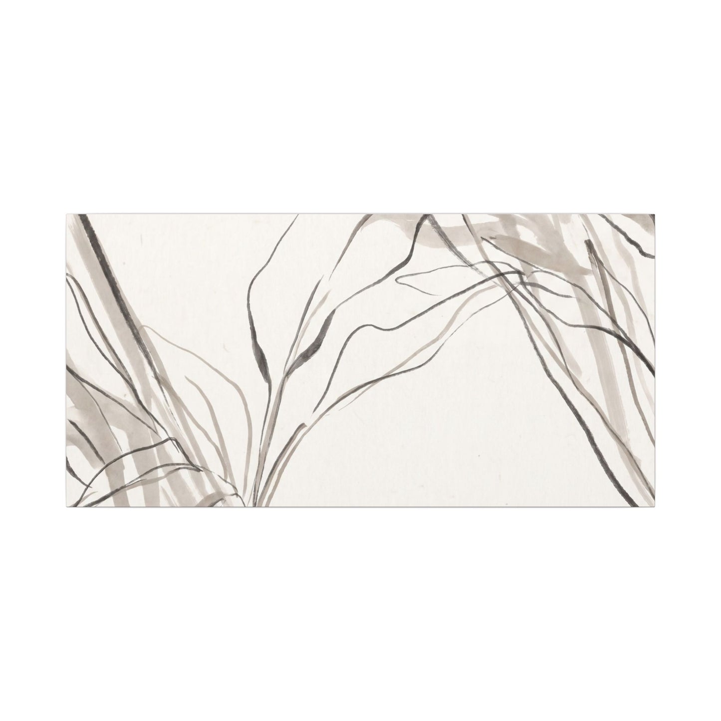 Neutral Shoji Screen Canvas Art - Minimal Line Japandi