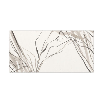 Neutral Shoji Screen Canvas Art - Minimal Line Japandi
