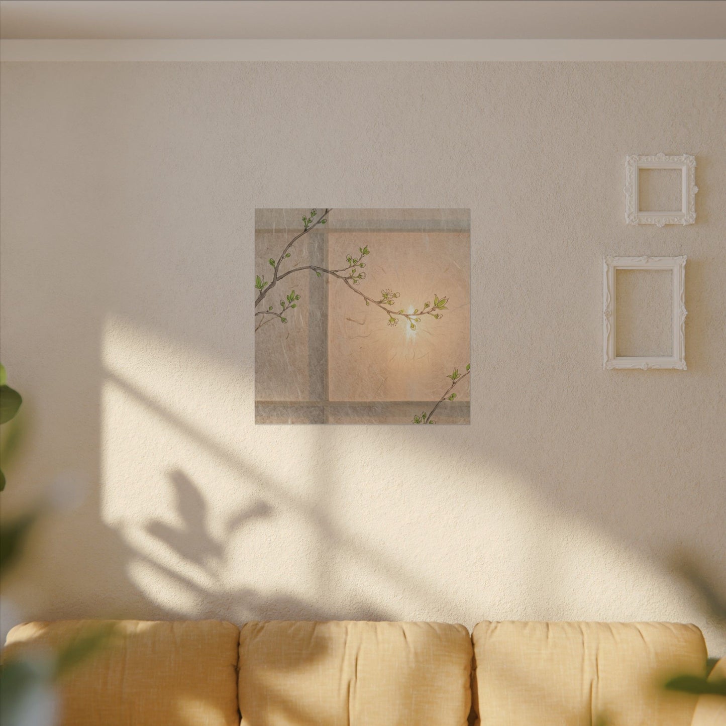 Spring Cherry Blossom Forest Whimsy Canvas Art | Rustic Decor