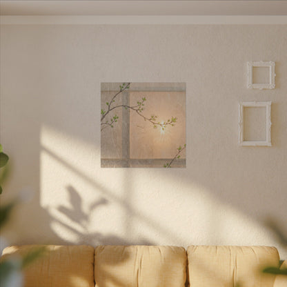 Spring Cherry Blossom Forest Whimsy Canvas Art | Rustic Decor