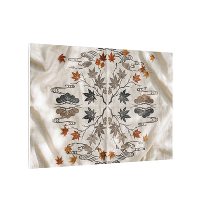 Elegant Silk Drape Canvas Art - Japanese Pattern Japandi