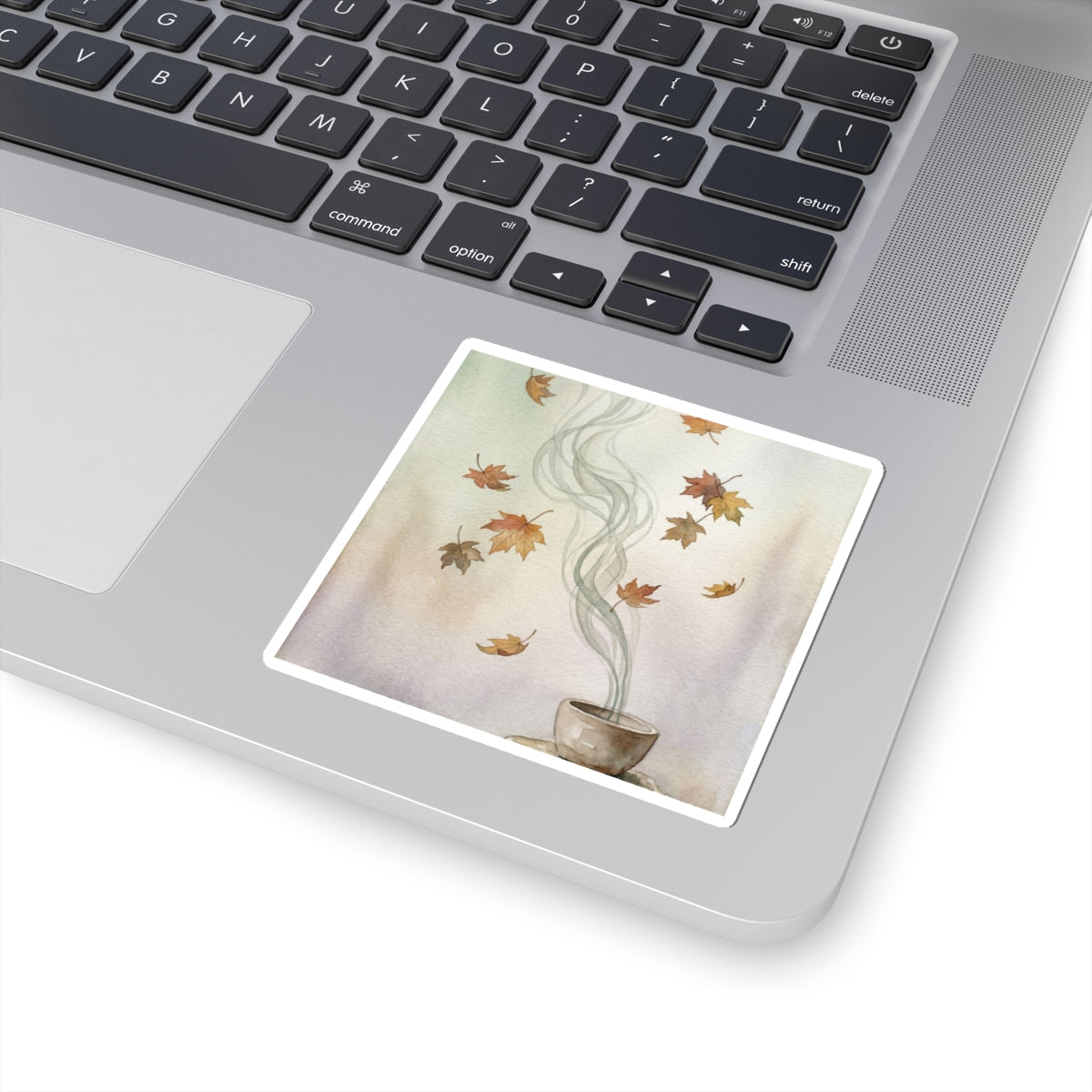 Japandi Incense Smoke in Dawn | Watercolor Sticker Art Print