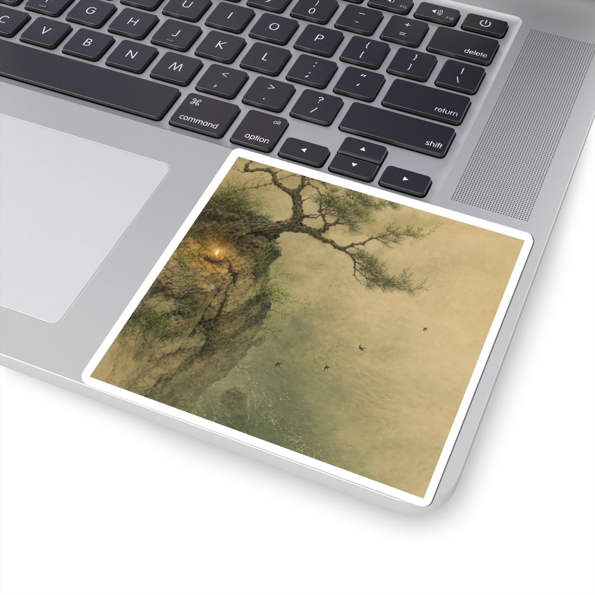 Ma Pine Tree Sticker - Japandi Minimal Line