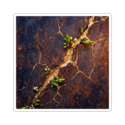 Candlelight Rust Patina Sticker - Kintsugi Shibui