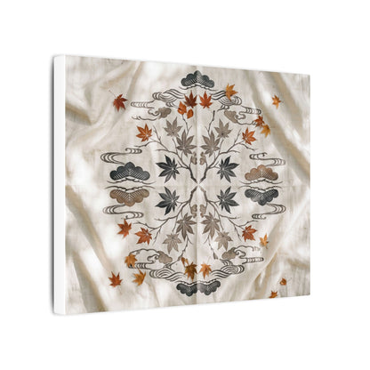 Elegant Silk Drape Canvas Art - Japanese Pattern Japandi
