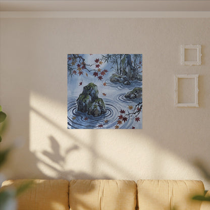 Rock Garden Autumn Canvas Art | Zen Tranquil Design
