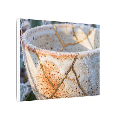 Resilient Ceramic Bowl Canvas Art - Gold Vein Kintsugi