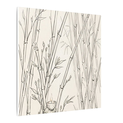 Candlelight Bamboo Grove Canvas Art - Japandi Fukinsei