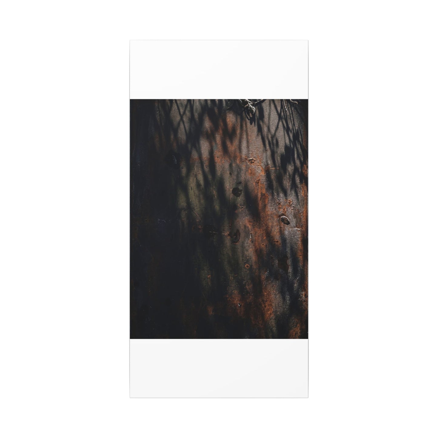 Rust Patina Shadow Zen Canvas Art | Luxurious Dark Japandi Art