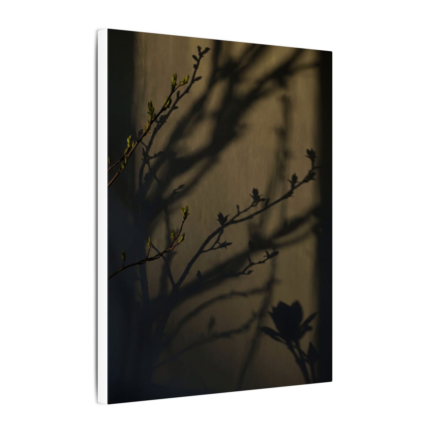 Seijaku Shadow Play Canvas Art - Dark Japandi Charcoal Ink