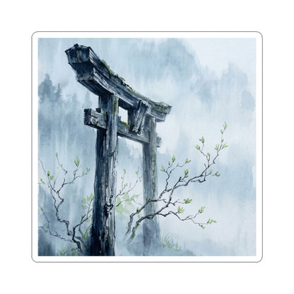 Torii Gate Spring Sticker | Zen Peaceful Design Art Print