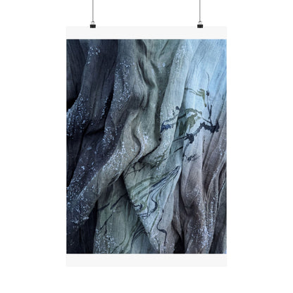Silk Drape Winter Wall Art Print | Japandi Elegant Design