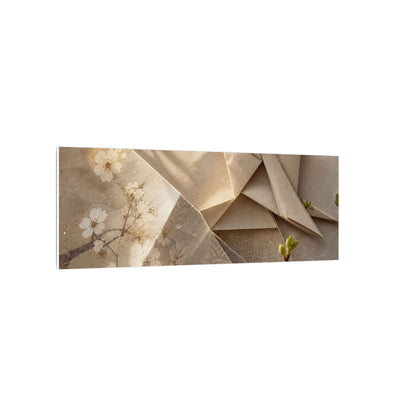 Golden Hour Paper Fold Canvas Art - Japandi Fukinsei