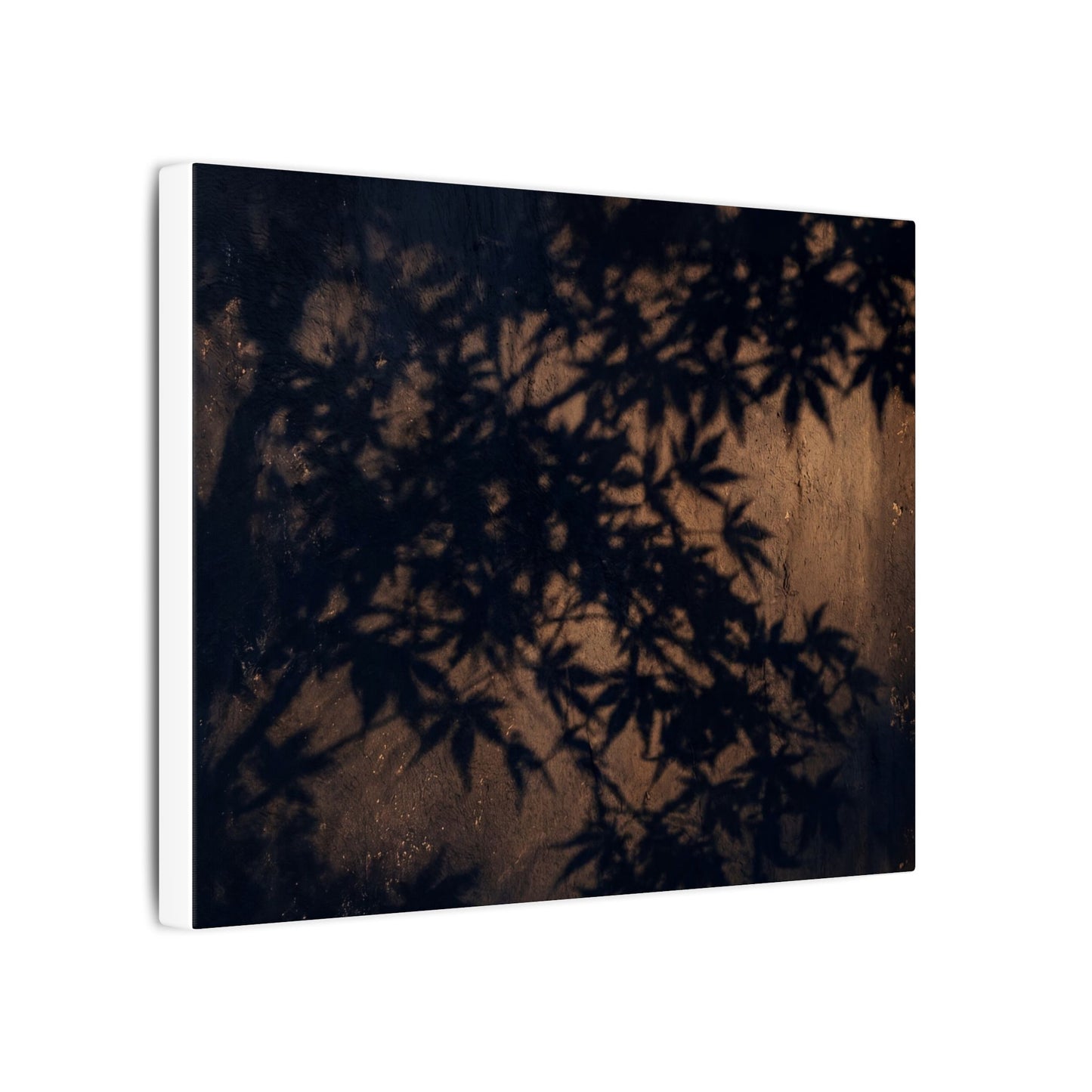 Shadow Play Autumn Canvas Art | Dark Japandi Atmospheric Design