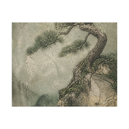 Fukinsei Pine Tree Canvas Art - Japandi Texture