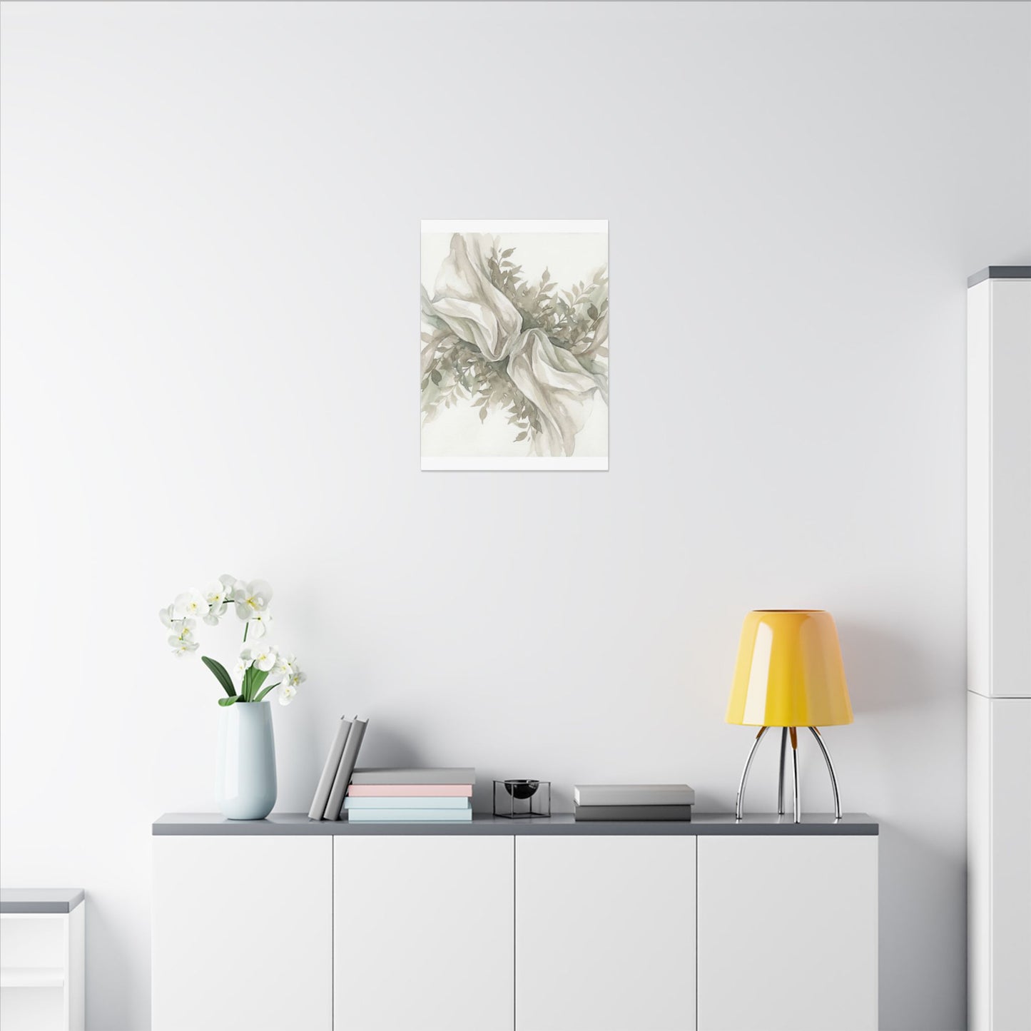 Summer Silk Drape Watercolor Canvas Art | Cozy Decor