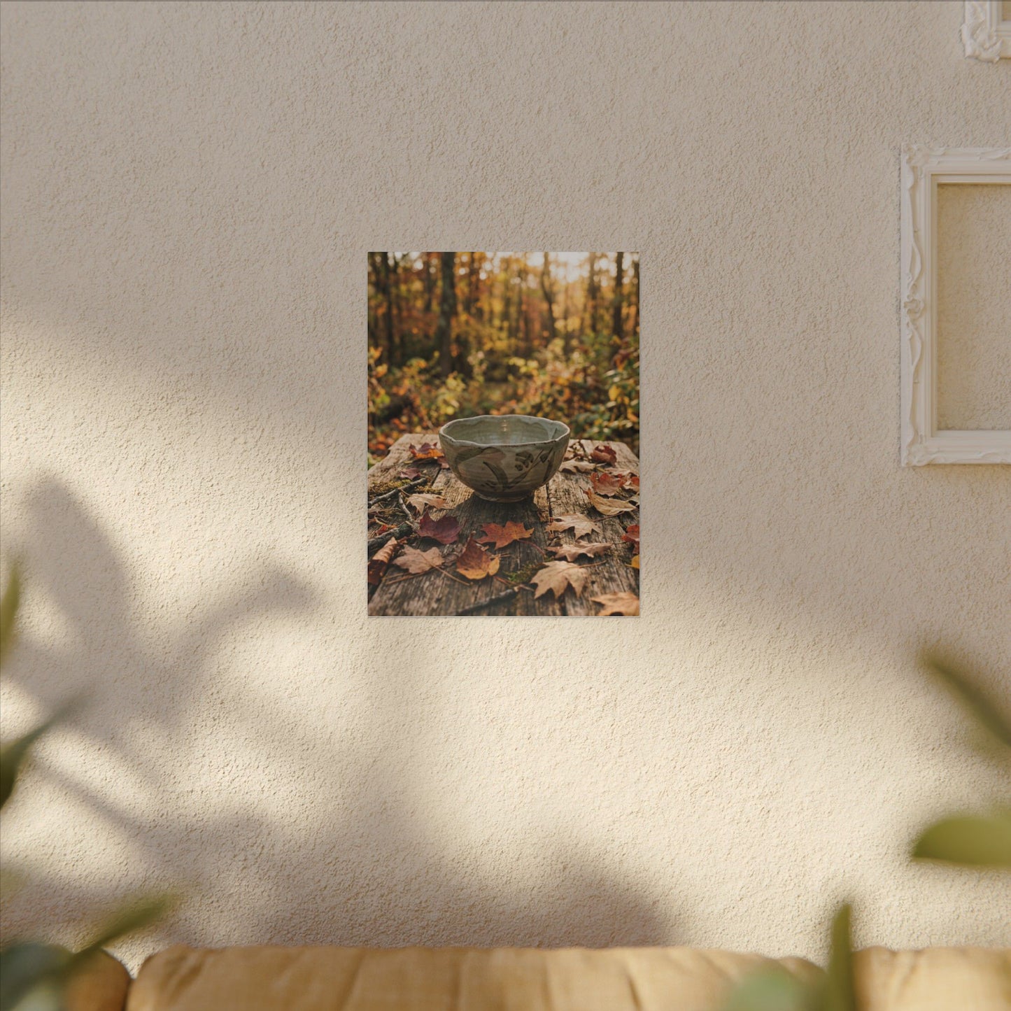 Golden Hour Ceramic Bowl Canvas Art - Japandi Fukinsei