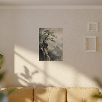 Spring Pine Tree Watercolor Canvas Art | Warm Decor