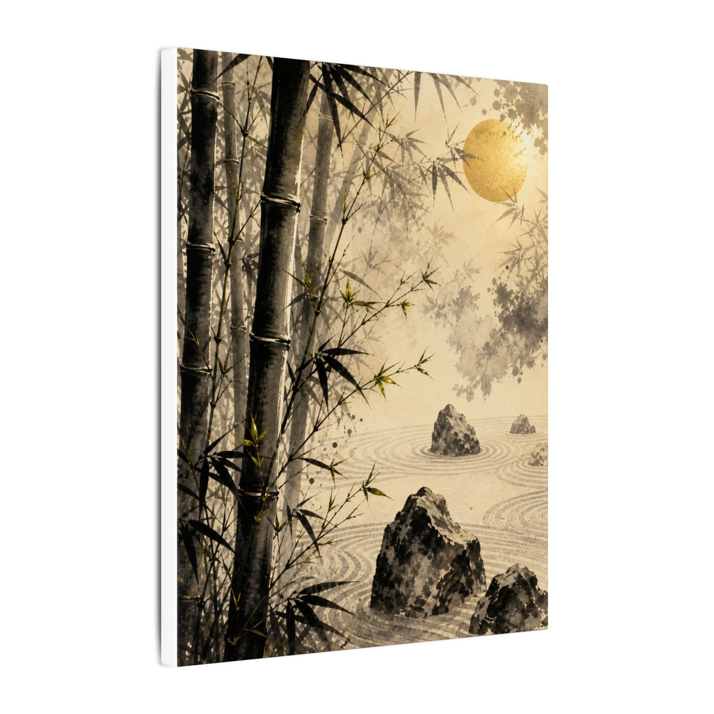 Peaceful Bamboo Grove Canvas Art - Karesansui Zen