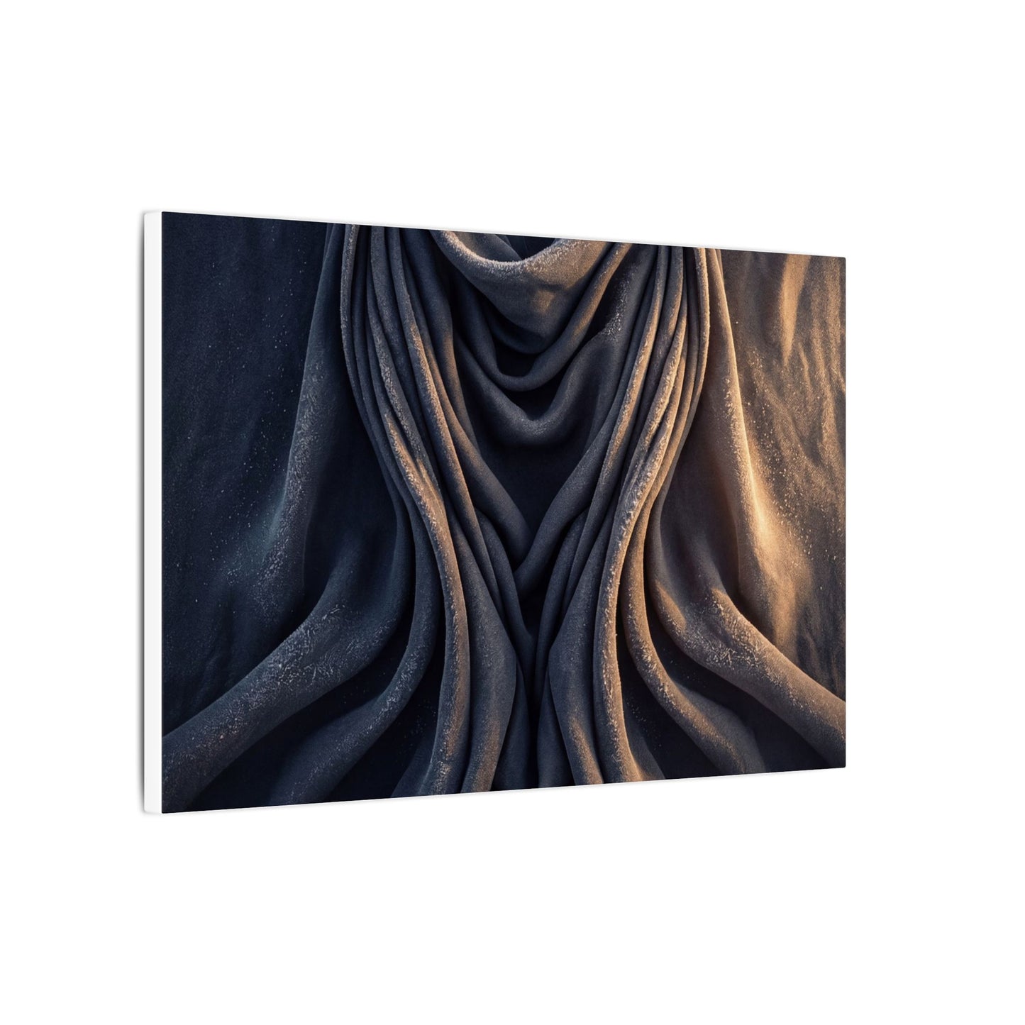 Moody Silk Drape Canvas Art - Shadow Zen Dark Japandi
