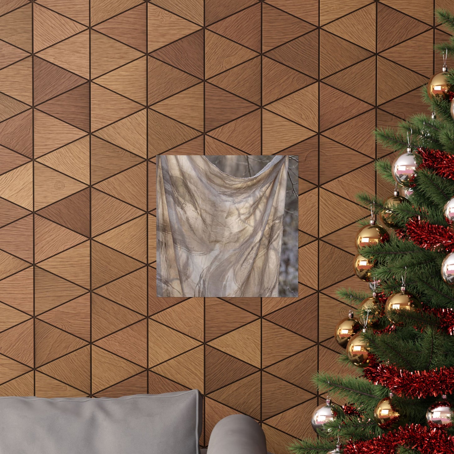 Dappled Silk Drape Wall Art Print - Japandi Ma