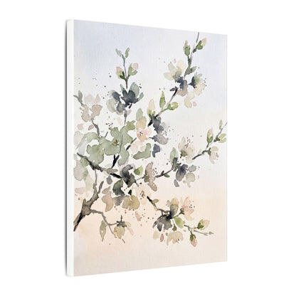 Cherry Blossom Watercolor Canvas Art | Elegant Japandi Art