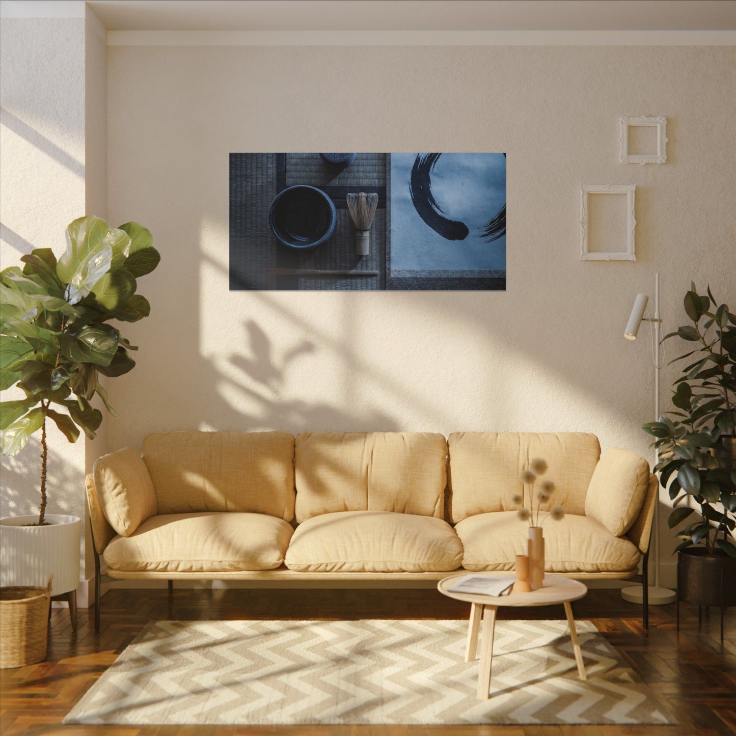 Tea Ceremony Enso Canvas Art | Calm Zen Art