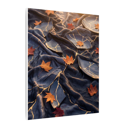 Golden Hour Silk Drape Canvas Art - Kintsugi Shibui