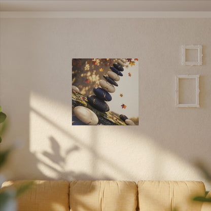 Ma River Stones Canvas Art - Kintsugi Gold Vein