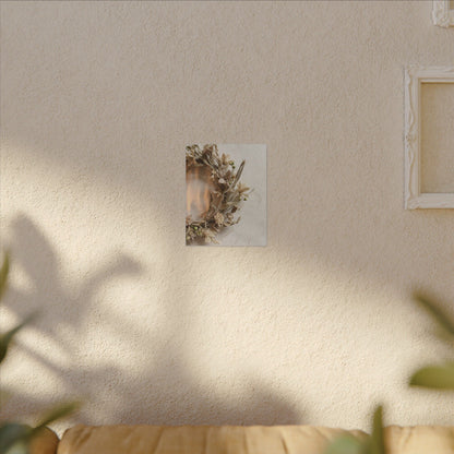 Dried Flowers Japanese Pattern Canvas Art | Neutral Japandi Art