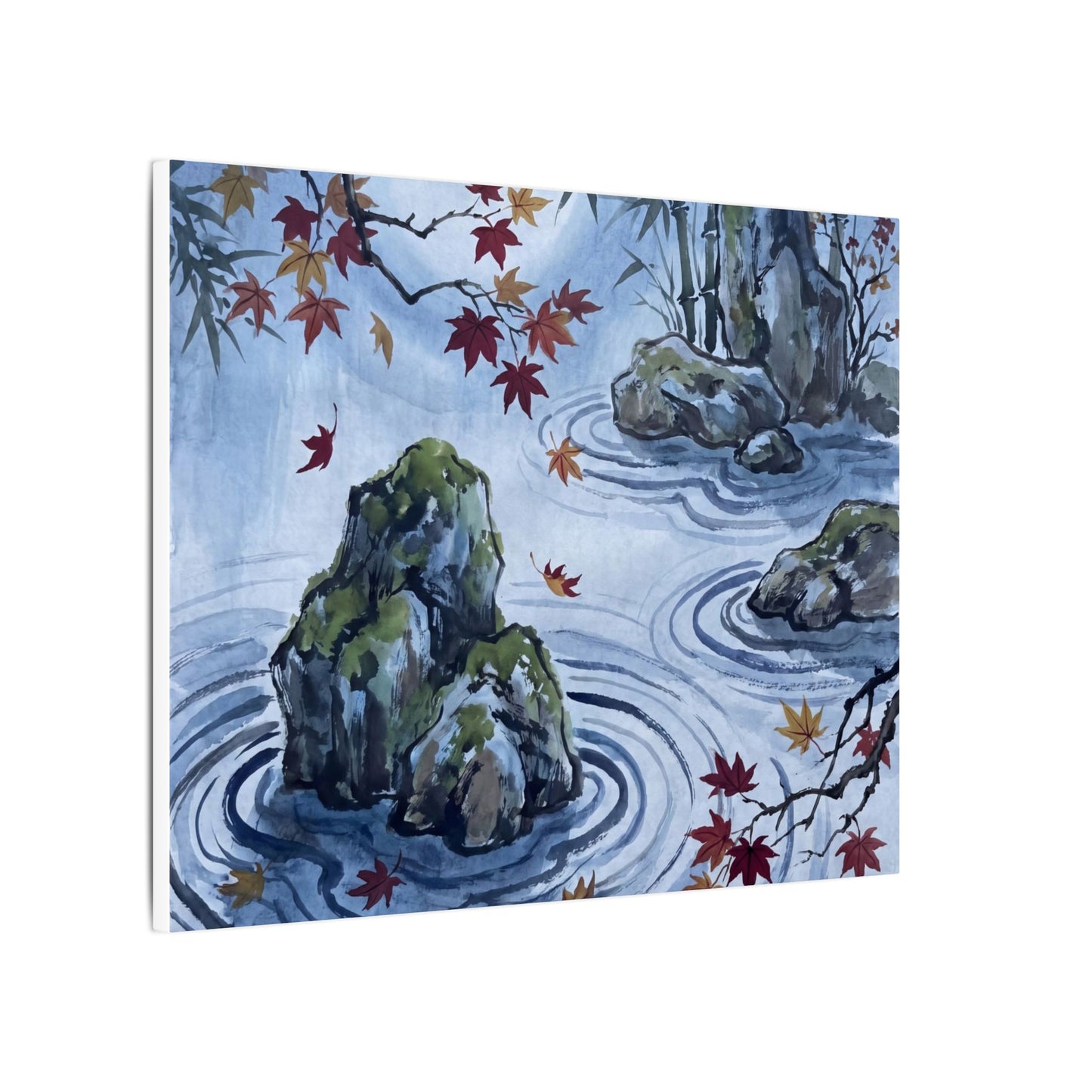 Rock Garden Autumn Canvas Art | Zen Tranquil Design