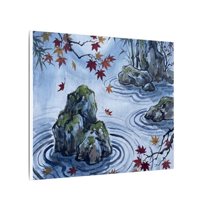 Rock Garden Autumn Canvas Art | Zen Tranquil Design