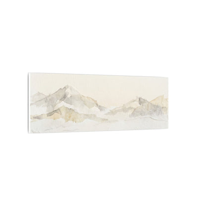 Mountain Mist Winter Canvas Art | Japandi Warm Design