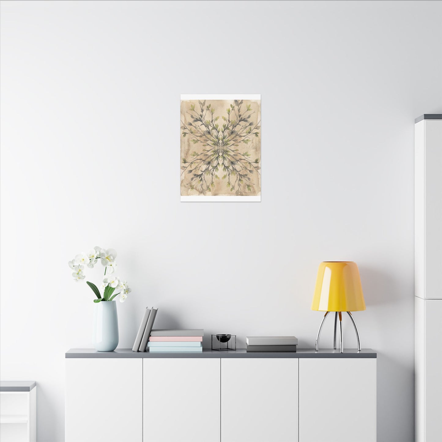 Shibui Shadow Play Canvas Art - Japandi Watercolor
