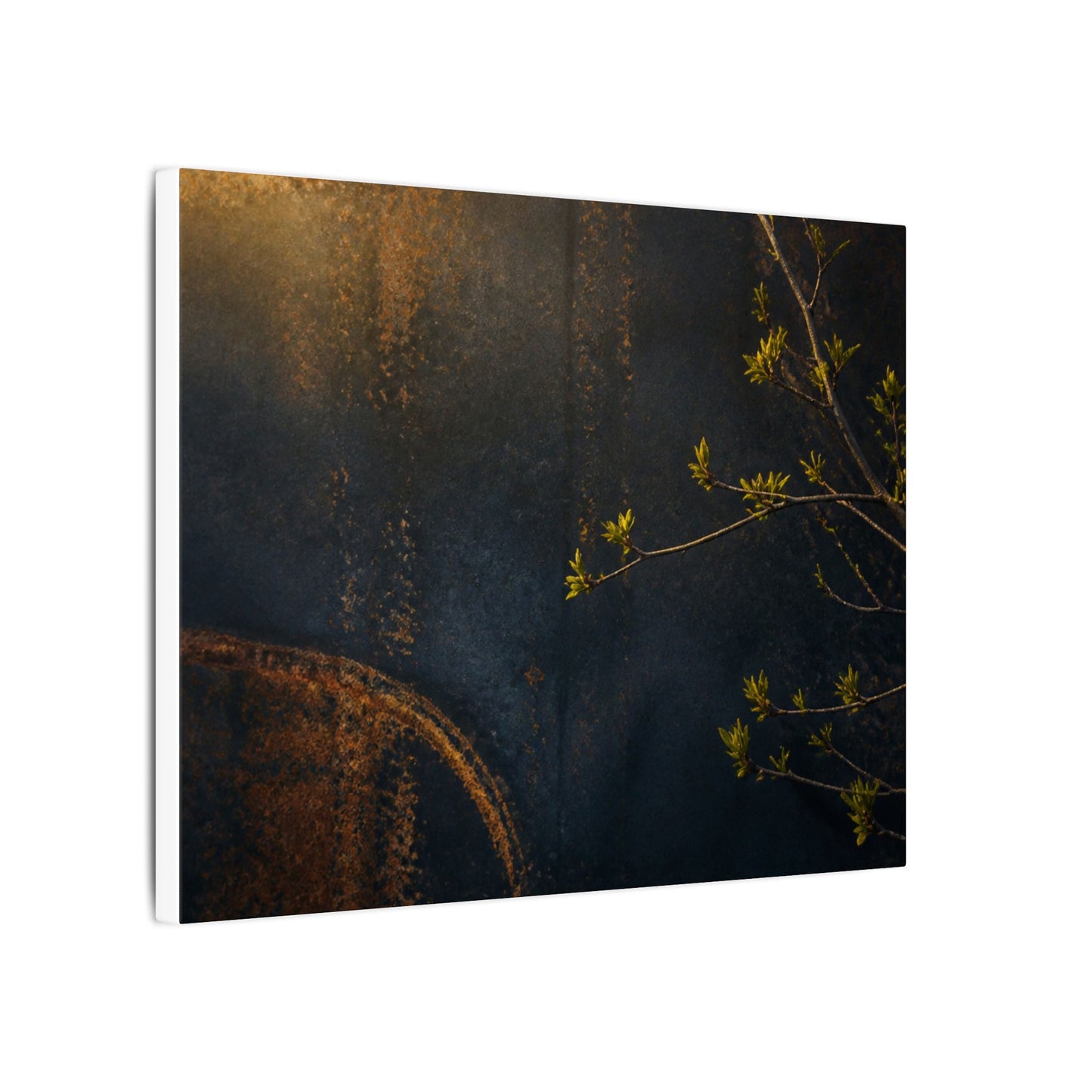 Spring Rust Patina Dark Texture Canvas Art | Moody Decor