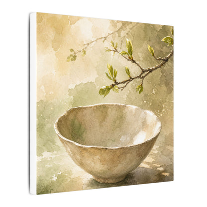 Warm Ceramic Bowl Canvas Art - Watercolor Japandi