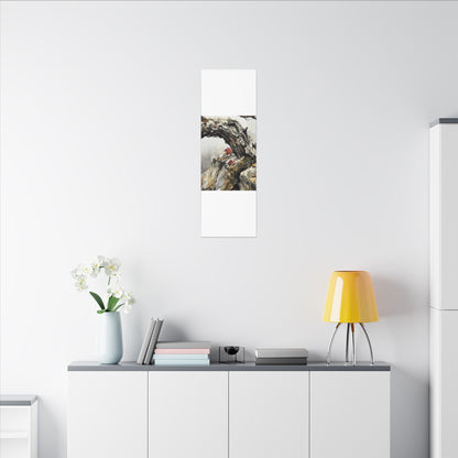 Pine Tree Autumn Canvas Art | Japandi Earthy Design