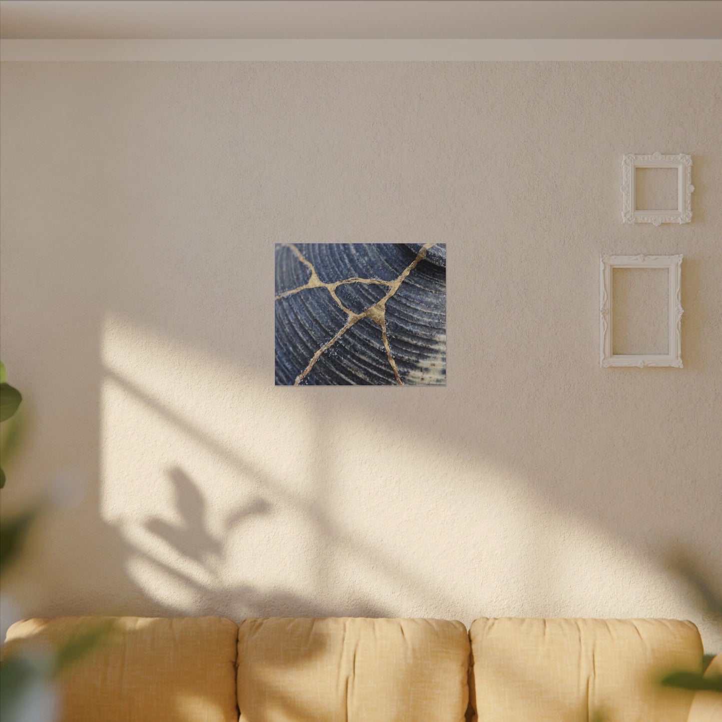 Shibui Water Ripple Canvas Art - Kintsugi Gold Repair